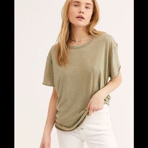Free People clarity ringer tee size small
